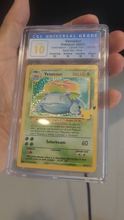 2021 Pokemon Celebrations Venusaur 15/102 CGC Pristine 10 with Subgrades - Image 2