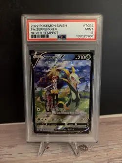 2022 Pokemon Silver Tempest #TG13 Serperior V Full Art PSA 9 Mint - Image 1