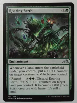 Roaring Earth *Uncommon* Magic MtG x1 Kamigawa Neon Dynasty - Image 1