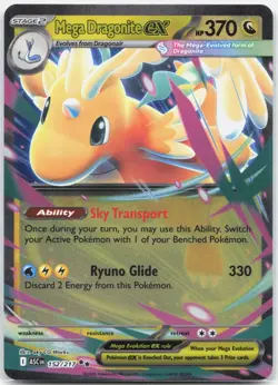 Mega Dragonite ex 152/217 Double Rare Ascended Heroes Pokemon Holo Near Mint - Image 1