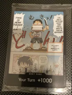 Bandai One Piece Card Game DON!! Full Art Villager Boy Monkey D. Luffy English - Image 1
