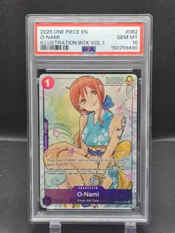 One Piece English Illustration Box Vol 1 O-Nami Graded Psa 10 - Image 1