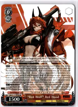 "Red Wolf" Red Hood Double Rare GODDESS OF VICTORY: NIKKE NIK/S117-E058 RR NM - Image 1