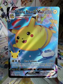 FLYING PIKACHU VMAX 2021 Pokemon #007/025 Celebrations Holo Ultra RARE Card - Image 1