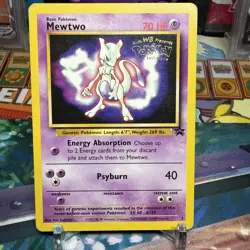 Mewtwo Black Star #3 Promo The First Movie Card Kids WB Stamp Rare - Image 1