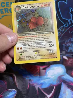 Pokemon Dark Dugtrio TCG 6/82 Rare Holo Card Vintage 2000- SWIRL - Image 4