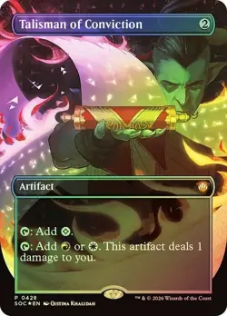 SOC Foil Promo TALISMAN OF CONVICTION 1x Secrets of Strixhaven Commander MTG NM - Image 1