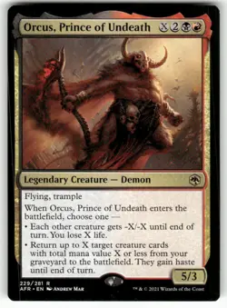 Orcus, Prince of Undeath 229 Adventures in the Forgotten Realms MTG NM - Image 1