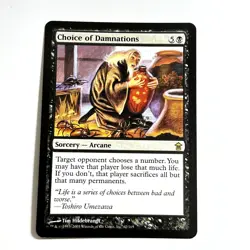 Choice of Damnations 62 R Saviors of Kamigawa Magic the Gathering MTG LP - Image 1