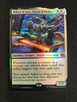 MTG Mikey & Leo, Chaos & Order Foil 0158 TMNT TMT NM - Image 1