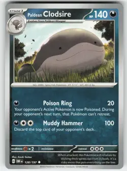Paldean Clodsire 128/197 Uncommon Obsidian Flames Pokemon Near Mint - Image 1