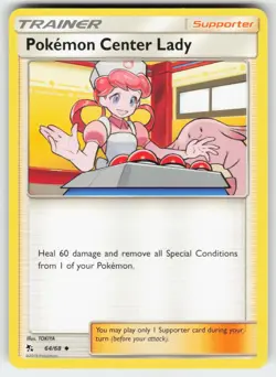 Pokemon Center Lady 64/68 Uncommon Hidden Fates Pokemon Near Mint - Image 1