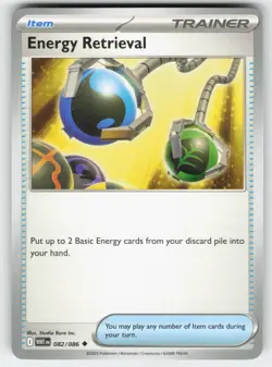Energy Retrieval 082/086 Uncommon White Flare Pokemon Near Mint - Image 1