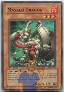 Masked Dragon SOD-EN026 Common 1st Edition Lightly Played Yugioh - Image 1
