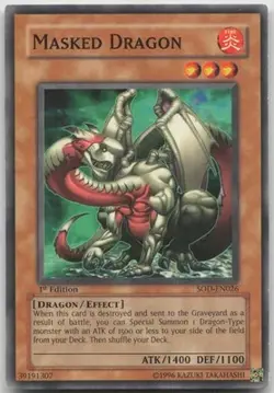 Masked Dragon SOD-EN026 Common 1st Edition Lightly Played Yugioh - Image 2