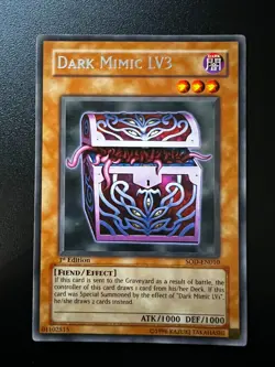 Dark Mimic LV3 SOD-EN010 Rare 1st Edition Near Mint Yugioh - Image 1