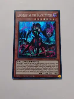 DIABELLSTAR THE BLACK WITCH 25LP-EN001 SECRET RARE YUGIOH *NEW & MINT* - Image 1