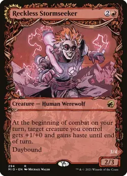 Reckless Stormseeker | FOIL | MTG Innistrad: Midnight Hunt (Showcase) #294 | M/N - Image 1