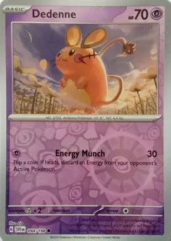 094/198 DEDENNE REVERSE HOLO SCARLET & VIOLET POKEMON CARD - Image 1