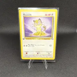 Pokemon TCG Meowth Jungle 56/64 1st Edition Regular Common 50 HP Basic 1999 Card - Image 1