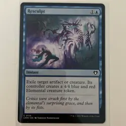 NMT MTG Resculpt Commander Masters Regular Blue Instant Card - Image 1