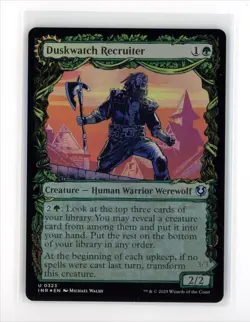 MtG INR Duskwatch Recruiter / Krallenhorde Howler #323 Showcase FOIL - Image 1