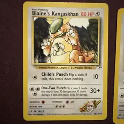 Blaine's Kangaskhan 36/132 2000 Gym Heroes Pokemon Card Erika’s Clefairy 25/132 - Image 2