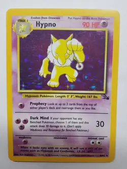 1999 Pokemon Fossil Hypno Holo. Rare Unlimited English 8/62 Card - Image 1
