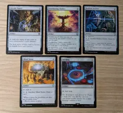 MTG Magic Set of 5 Commander EDH Staples Colorless Artifacts Mana Rock Sol Ring - Image 1