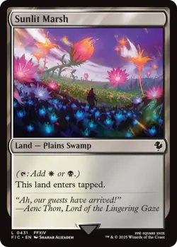 NM Surge Foil Sunlit Marsh, MTG, Final Fantasy Commander, Magic, 431 - Image 1