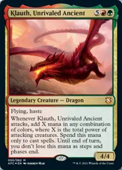 Magic: The Gathering Klauth, Unrivaled Ancient Foil Mythic Rare M/NM - Image 1