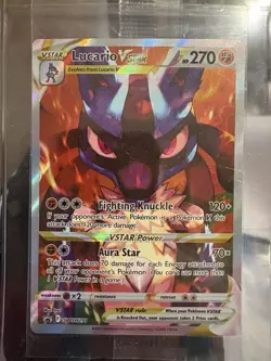Pokemon Sealed Lucario VSTAR SWSH291 SWSH Sword Shield Promo Card Black Star New - Image 1