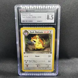 Dark Raticate 51/82 1st Edition Pokemon Team Rocket CGC 10 Gem Mint - Image 1