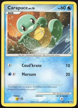 Carte Pokemon Carapuce 96/127 Platine Francais - Image 1