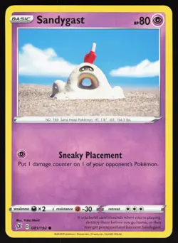 Sandygast 081/192 Common Rebel Clash Pokemon Near Mint - Image 1