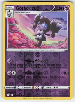 Gothorita 074/189 Uncommon Darkness Ablaze Pokemon Reverse Holo Lightly Played - Image 1