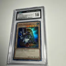 Dark Magician LC01-EN005 Yu-Gi-Oh Legendary Collection CGC 10 Gem Mint - Image 1
