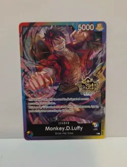 One Piece Monkey.D.Luffy 3rd Anniversary stamp Promo English - Image 1