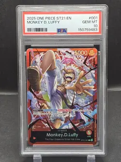 One Piece St 21 English Monkey D Luffy Red Psa 10 - Image 1
