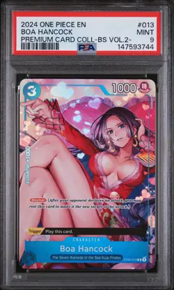 2024 ONE PIECE 013 PREMIUM CARD COLLECTION BEST SELECT VOL 2 BOA HANCOCK PSA 9 - Image 1