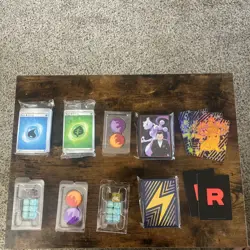Pokemon Tcg Accessories Lot! Sleeves, Dice, Energy Packs, Coins, Brand New! - Image 1