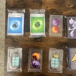 Pokemon Tcg Accessories Lot! Sleeves, Dice, Energy Packs, Coins, Brand New! - Image 2