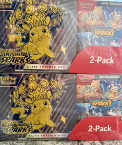 Pokemon Surging Sparks Elite Trainer Box/Booster Bundle Costco 2-Pack - Lot of 2 - Image 1
