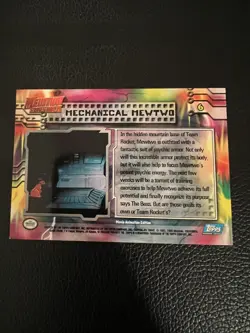 Pokemon TCG Mechanical Mewtwo Pokemon Topps Mewtwo Strikes Back Blue Label - Image 2