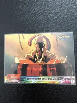 Pokemon Consciousness and Congratulations Pokemon Topps Mewtwo Strikes Back Blue - Image 1