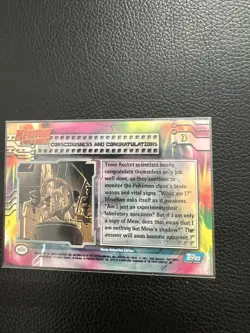 Pokemon Consciousness and Congratulations Pokemon Topps Mewtwo Strikes Back Blue - Image 2