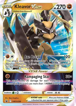 Kleavor VSTAR - SWSH249 - Black Star Promo - NM - Pokemon - Read Desc. - Image 1
