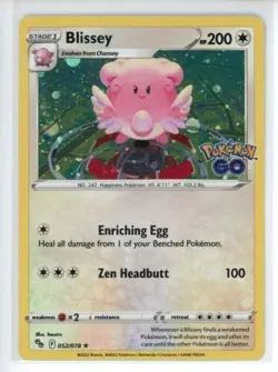 Blissey [Cosmos Holo] - 052/078 - Pokemon GO - NM/LP - Pokemon - Read Desc. - Image 1