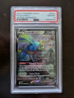 Pokemon Zacian V Full Art TG21 - Astral Radiance PSA 10 - Image 1