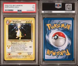AMPHAROS #1 -HOLO 2000 POKEMON NEO GENESIS - PSA 5 EX - Image 3